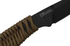 ANV Knives P100 Sleipner Cerakote, Coyote Paracord, P100-040, Black Kydex Sheath, Neck Knife -Morakniv Knives Sale ANVP100 040 05 anv
