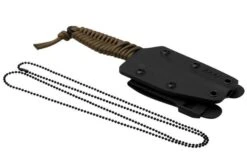 ANV Knives P100 Sleipner Cerakote, Coyote Paracord, P100-040, Black Kydex Sheath, Neck Knife -Morakniv Knives Sale ANVP100 040 06 anv