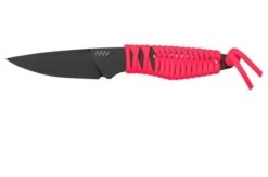 ANV Knives P100 Sleipner Cerakote, Pink Paracord, P100-044, Black Kydex Sheath, Neck Knife