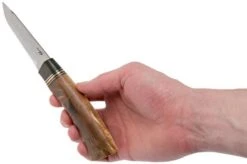 Autine Puukko, Stainless Damascus, Brown RH Sheath -Morakniv Knives Sale AT PUUKO DAM 06 autine