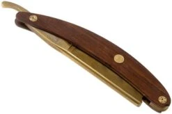 Böker Manufaktur Master Cutter Damascus Gold, Desert Ironwood 140801DAM Straight Razor -Morakniv Knives Sale BO140801DAM 04 boker