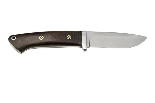 Bark River Classic Drop Point Hunter CPM S45VN Burgundy Canvas Micarta Mosaic Pins, Fixed Knife 2 Bark River Classic Drop Point Hunter CPM S45VN Burgundy Canvas Micarta Mosaic Pins, Fixed Knife - Image 2