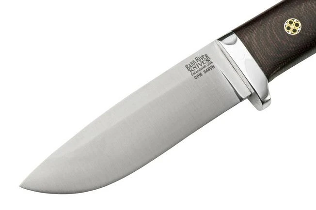 Bark River Classic Drop Point Hunter CPM S45VN Burgundy Canvas Micarta Mosaic Pins, Fixed Knife 3 Bark River Classic Drop Point Hunter CPM S45VN Burgundy Canvas Micarta Mosaic Pins, Fixed Knife - Image 3