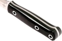 Bark River Mini Bushcrafter CPM 3V, Black Canvas Micarta, Hollow Pins -Morakniv Knives Sale BRK06 022BRKC HP 04 bark river brk06 022brkc hp 04