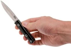 Bark River Mini Bushcrafter CPM 3V, Black Canvas Micarta, Hollow Pins -Morakniv Knives Sale BRK06 022BRKC HP 06 bark river brk06 022brkc hp 06