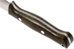 Bark River Gunny Scandi CPM 3V, Green Canvas Micarta, Brown Sheath -Morakniv Knives Sale BRK07 024GNC 04 bark river brk07 024gnc 04