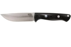 Bark River Bravo 1 A2 FHG Rampless, Black Linen Micarta, Brown Sheath