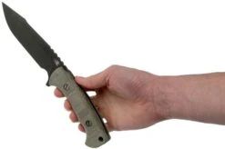 Rick Hinderer Ranch Harpoon Spanto Battle Black Green Micarta Survival Knife -Morakniv Knives Sale HRK TRH SPSWBK GM 06 rick hinderer knives