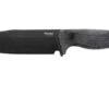 Lionsteel T6 Old Black, Black Canvas Micarta T6B-CVB Fixed Knife