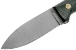 LT Wright Genesis Flat Grind, A2, Matte Black Micarta, Leather Sheath, Bushcraft Knife -Morakniv Knives Sale LT GEN FL BM LS 03 lt wright