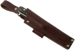 LT Wright Genesis Flat Grind, A2, Matte Black Micarta, Leather Sheath, Bushcraft Knife -Morakniv Knives Sale LT GEN FL BM LS 06 lt wright