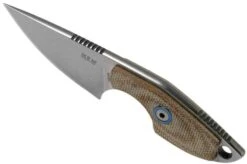 MKM Mikro 1 Drop, Stonewashed Natural Canvas Micarta Neck Knife, Jesper Voxnaes Design -Morakniv Knives Sale MMK MR01 NC 04 mkm knives