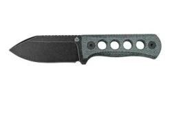 QSP Knife Canary QS141-D2 Blackwashed, Denim Micarta, Neck Knife