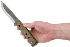 TOPS Knives B.O.B. Fieldcraft 154CM Green Canvas Micarta BROS-154-GCM Bushcraft Knife -Morakniv Knives Sale TK BROS 154 GCM 06 tops knives